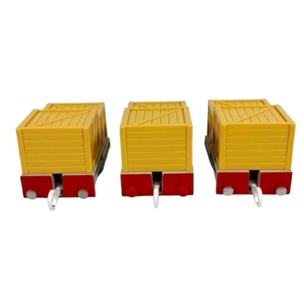 3 Thomas & Friends TrackMaster Train CARGO BOX Crate Cars TOMY Jet Engine 2005
